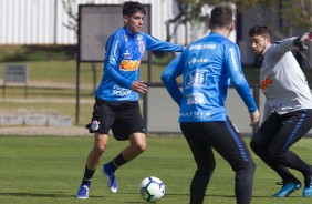 Araos e Caque no ltimo treino antes do jogo contra o Flamengo, pelo Brasileiro