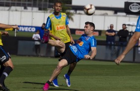 Boselli no treino desta tera-feira no CT Joaquim Grava