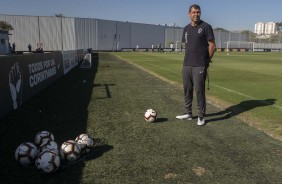 Carille no treino desta terça-feira no CT Joaquim Grava