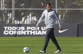 Carille no último treino antes do jogo contra o Flamengo, pelo Brasileirão