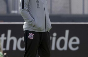 Carille no último treino antes do jogo contra o Flamengo, pelo Brasileirão