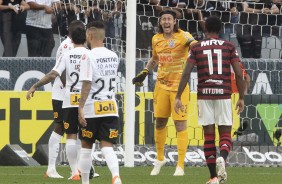 Cssio durante jogo contra o Flamengo, na Arena Corinthians, pelo Brasileiro