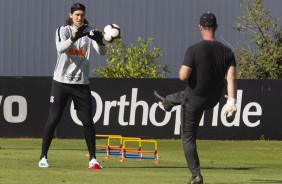 Cssio no treino desta tera-feira no CT Joaquim Grava