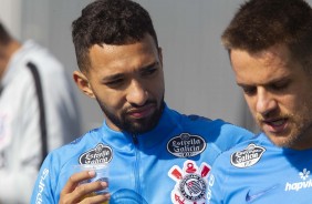 Clayson e Ramiro no último treino antes do jogo contra o Flamengo, pelo Brasileirão