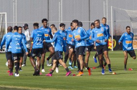 Elenco reunido no último treino antes do jogo contra o Flamengo, pelo Brasileirão