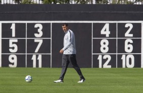 Fbio Carille no ltimo treino antes do jogo contra o Flamengo, pelo Brasileiro