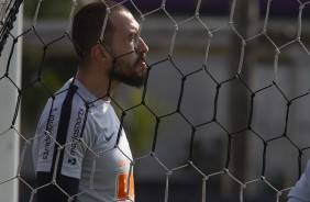 Goleiro Walter no último treino antes do jogo contra o Flamengo, pelo Brasileirão