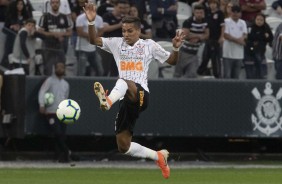 Jovem Pedrinho durante jogo contra o Flamengo, na Arena Corinthians, pelo Brasileirão