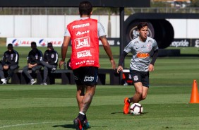 Mateus Vital treina após empatar em 1 a 1, contra o Flamengo, pelo Brasileirão