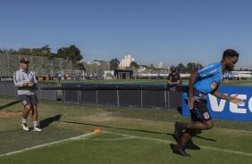 Ren no treino desta tera-feira no CT Joaquim Grava