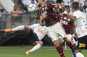 Sornoza durante jogo contra o Flamengo, na Arena Corinthians, pelo Brasileiro