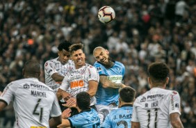 Avelar no jogo contra o Montevideo Wanderers, pela Copa Sul-Americana, na Arena Corinthians