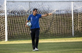 Carille durante o último treino, já no Ceará, antes do jogo contra o Fortaleza