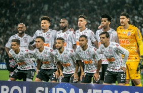 Foto oficial no jogo contra o Montevideo Wanderers, pela Copa Sul-Americana, na Arena Corinthians