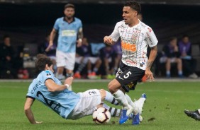 Gabriel no jogo contra o Montevideo Wanderers, pela Copa Sul-Americana, na Arena Corinthians