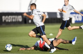 Janderson no treino desta sexta-feira no CT Joaquim Grava