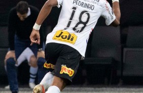 Pedrinho na partida contra o Montevideo Wanderers, pela Copa Sul-Americana, na Arena Corinthians