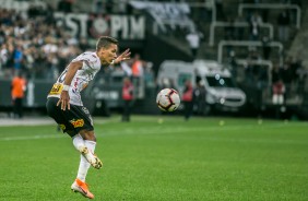 Pedrinho no jogo contra o Montevideo Wanderers, pela Copa Sul-Americana, na Arena Corinthians