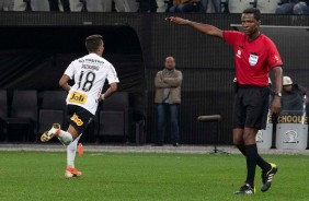 Pedrinho no jogo contra o Montevideo Wanderers, pela Copa Sul-Americana, na Arena Corinthians