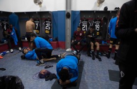 Vestiário antes do jogo contra o Wanderes pela copa sulamericana