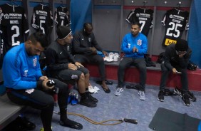 Vestiário antes do jogo contra o Wanderes pela copa sulamericana