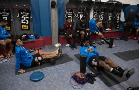 Vestiário antes do jogo contra o Wanderes pela copa sulamericana