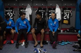 Vestiário antes do jogo contra o Wanderes pela copa sulamericana