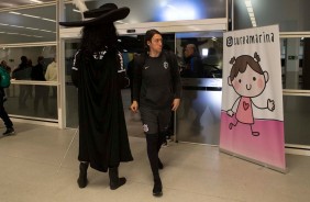 Cssio chega a Arena para a partida contra o Palmeiras pelo Brasileiro