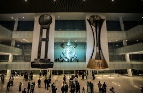 Interior da Arena Corinthians instantes antes do Dérbi contra o Palmeiras