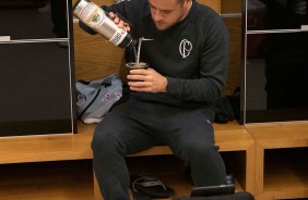 Ramiro antes da partida contra o Palmeiras pelo Brasileiro