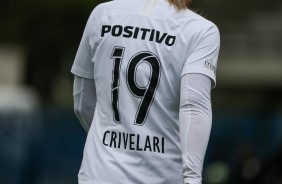 Crivelari no jogo contra o Vitória, pelo Campeonato Brasileiro Feminino