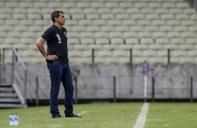 Fbio Carille no jogo contra o Fortaleza, pelo Campeonato Brasileiro