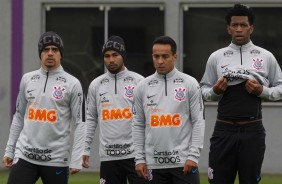 Fagner, Sornoza, Jadson e Gil no ltimo treino antes do jogo contra o Palmeiras, pelo Brasileiro