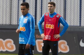 Jadson e Boselli no primeiro treino após empate com o Palmeiras