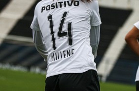 Mielene no jogo contra o Vitria, pelo Campeonato Brasileiro Feminino