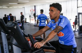 Gabriel no treinamento de hoje no CT Joaquim Grava