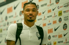 Júnior Urso antes do jogo contra o Goiás, na Arena Corinthians