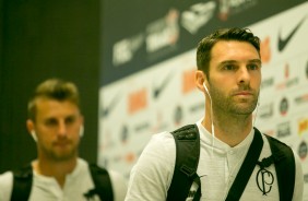 Mauro Boselli antes do jogo contra o Gois, na Arena Corinthians