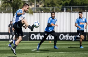 Meia Ramiro no treinamento de hoje no CT Joaquim Grava