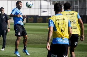 Sornoza no treinamento de hoje no CT Joaquim Grava