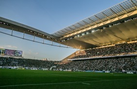Arena Corinthians durante duelo contra o Botafogo, pelo Brasileirão