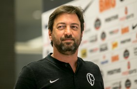 Duílio Monteiro chega à Arena Corinthians para acompanhar o duelo contra o Botafogo