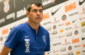 Fábio Carille chega à Arena Corinthians para duelo contra o Botafogo