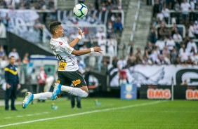 Garoto Pedrinho no duelo contra o Botafogo, pelo Brasileirão, na Arena Corinthians