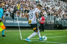 Pedrinho na vitória contra o Botafogo, na Arena Corinthians, pelo Brasileirão