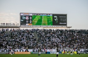 Telo da Arena Corinthians durante jogo contra o Botafogo