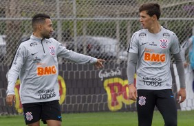 Clayson e Vital no segundo treino preparatrio para o jogo contra o Fluminense