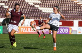 Crivelari na partida contra a Ferroviria, pelo Paulista da categoria feminino