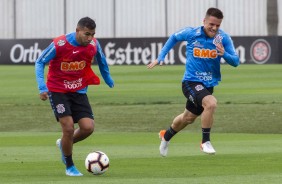 Sornoza e Ramiro no primeiro treino para o duelo contra o Fluminense