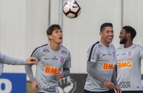 Vital, Ralf e Ren Jr no ltimo treino antes do jogo contra o Fluminense, pela Sul-Americana